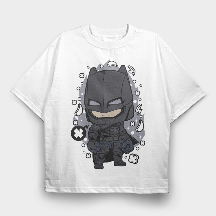 Batman Chibi Storm, Tricou Oversize Barbati (Unisex)