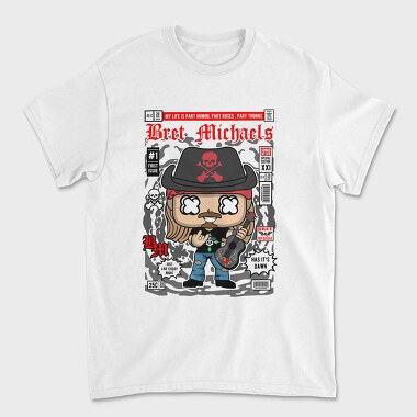 Brets Rockin Skull Guitar, Tricou Barbati (Unisex)