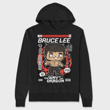 Bruce Dragon Fight, Hanorac Oversize Barbati (Unisex)