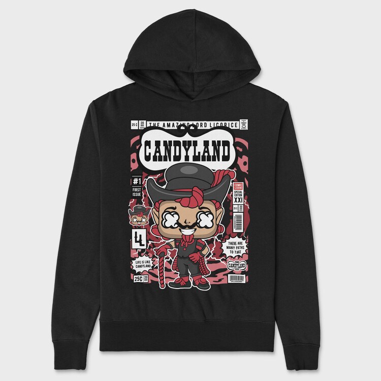 Candyland Licorice Devil, Hanorac Oversize Barbati (Unisex)