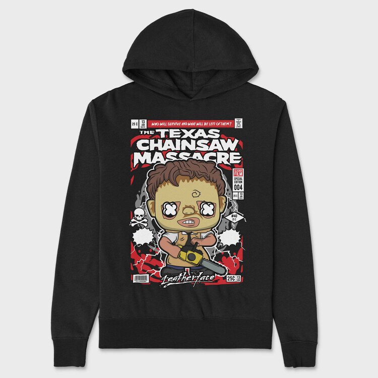 Chainsaw Massacre Chibi, Hanorac Oversize Barbati (Unisex)