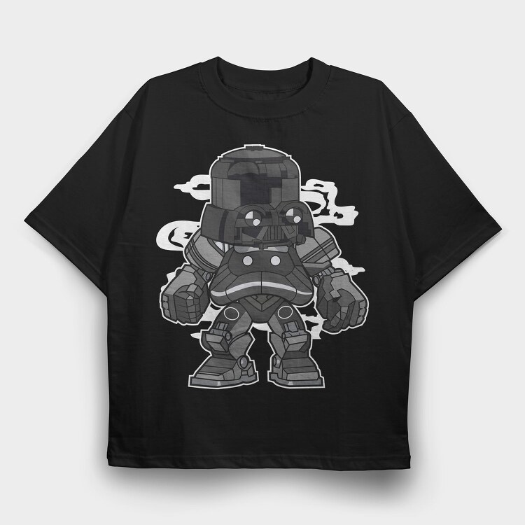 Cyberpunk Warrior 1, Tricou Oversize Barbati (Unisex)