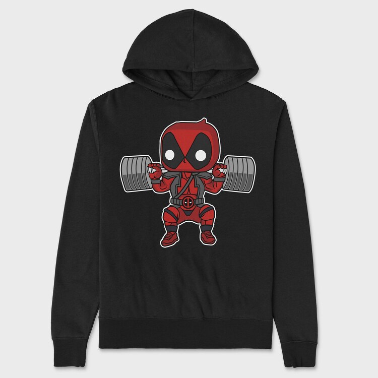 Deadpool Gym Hero, Hanorac Oversize Barbati (Unisex)