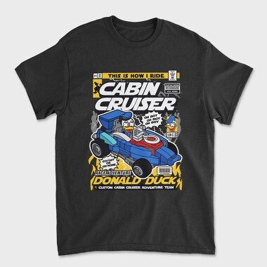 Donald Duck Racer, Tricou Barbati (Unisex)