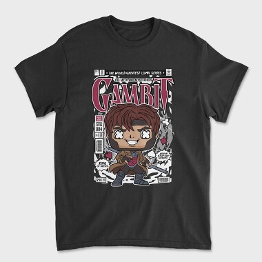 Gambit Comic Chibi, Tricou Barbati (Unisex)