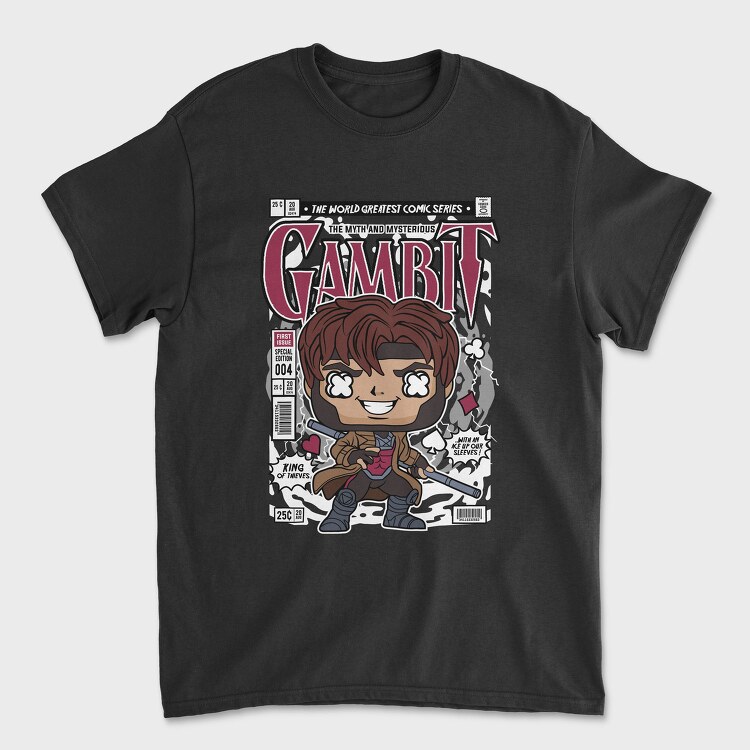 Gambit Comic Chibi, Tricou Barbati (Unisex)