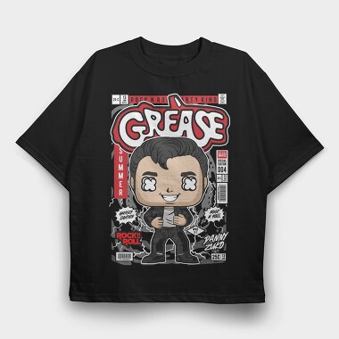 Grease Pop Vinyl, Tricou Oversize Barbati (Unisex)