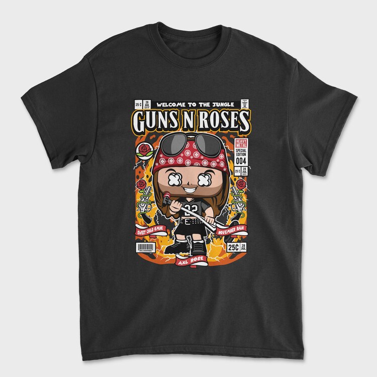 Guns N Roses Chibi, Tricou Barbati (Unisex)
