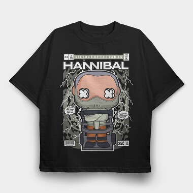 Hannibal Pop Art Comic, Tricou Oversize Barbati (Unisex)