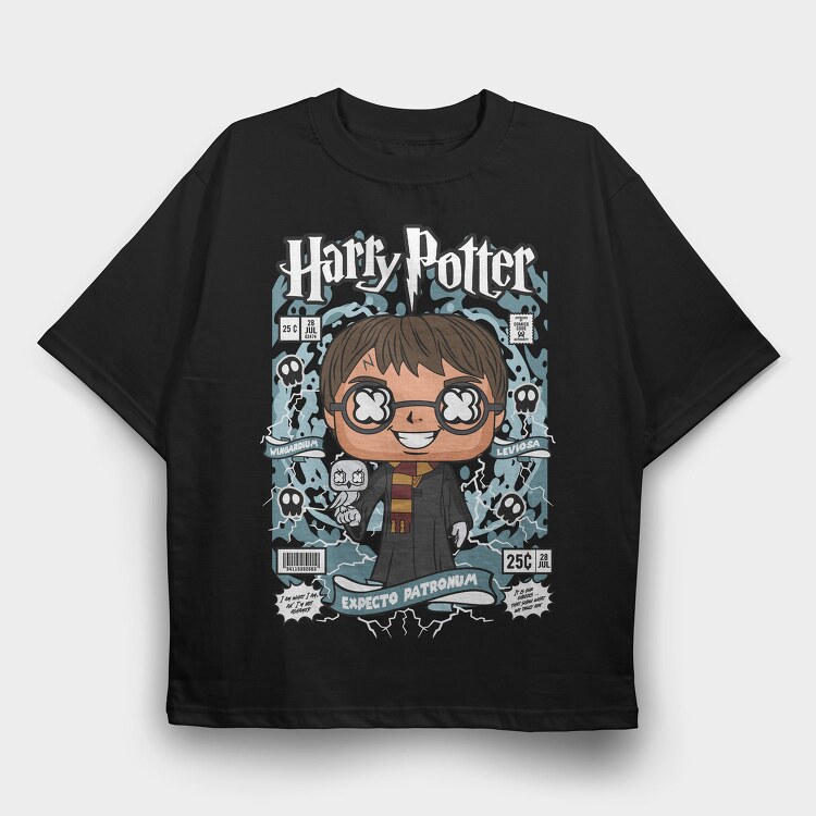 Harry Potter Comic Chibi, Tricou Oversize Barbati (Unisex)