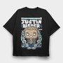 Justin Bieber Comic Pop Art, Tricou Oversize Barbati (Unisex)
