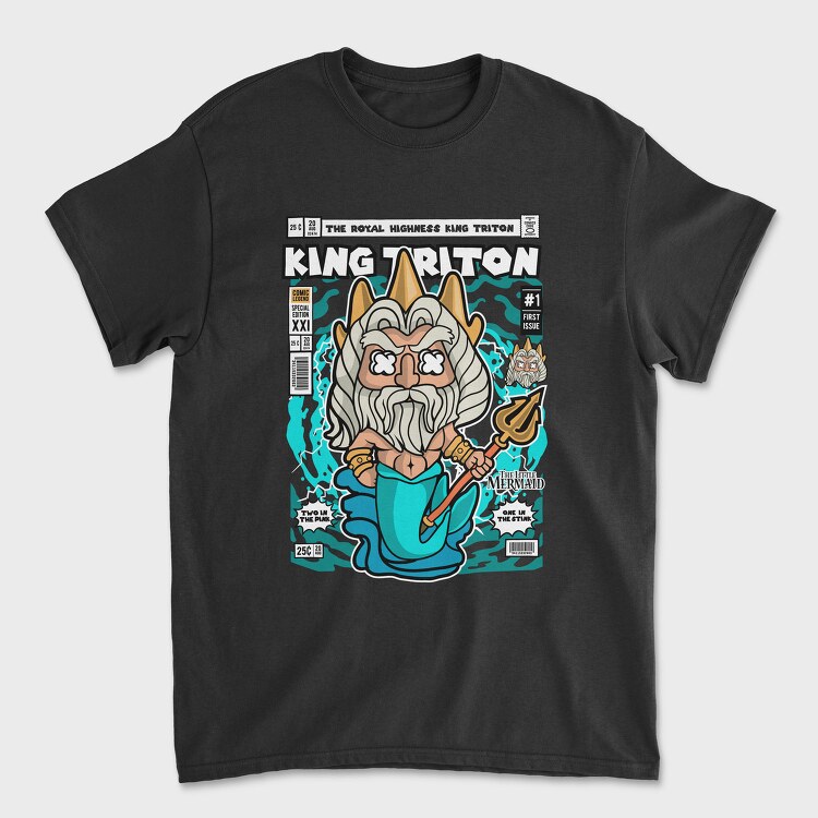 King Tritons Trident, Tricou Barbati (Unisex)