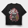 Kratos Warrior Chibi, Tricou Oversize Barbati (Unisex)