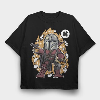 Mandalorian Blast, Tricou Oversize Barbati (Unisex)