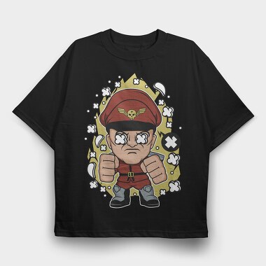 Military Punk Warrior, Tricou Oversize Barbati (Unisex)