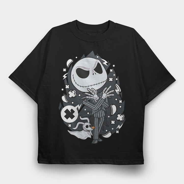 Nightmare Before Xmas, Tricou Oversize Barbati (Unisex)