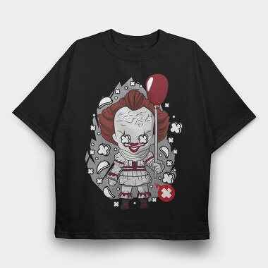 Pennywise Clown Balloon, Tricou Oversize Barbati (Unisex)