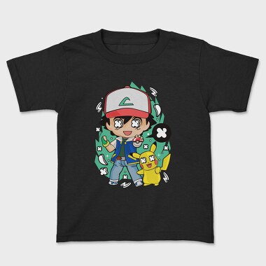 Pikachu Ash Streetwear, Tricou Copii