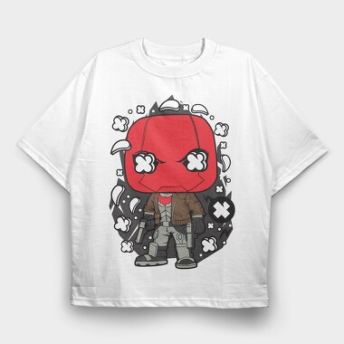 Red Hero Pop Art, Tricou Oversize Barbati (Unisex)
