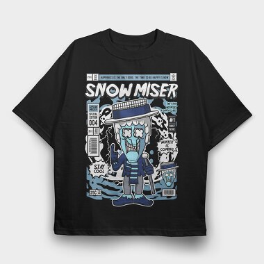 Snowmiser Comic Drop, Tricou Oversize Barbati (Unisex)