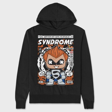 Superhero Chibi Comic, Hanorac Oversize Barbati (Unisex)