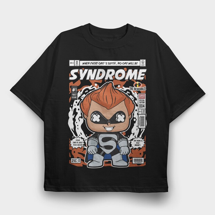 Superhero Chibi Comic, Tricou Oversize Barbati (Unisex)