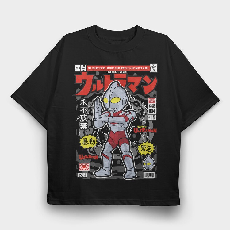 Ultraman Comic Drop, Tricou Oversize Barbati (Unisex)
