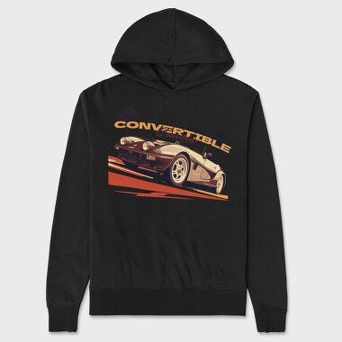 Convertible Cruisin Classic Car Palms, Hanorac Oversize Barbati (Unisex)