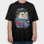 Superman Chibi Burst, Tricou Oversize Barbati (Unisex)