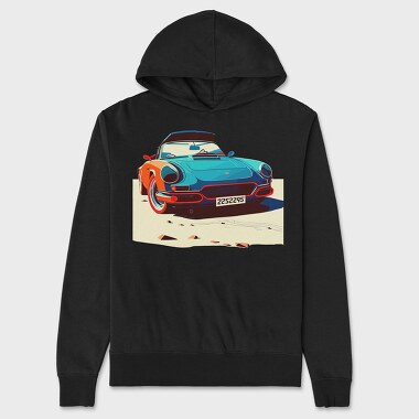 Bauhaus Inspired Classic Sports Car, Hanorac Oversize Barbati (Unisex)