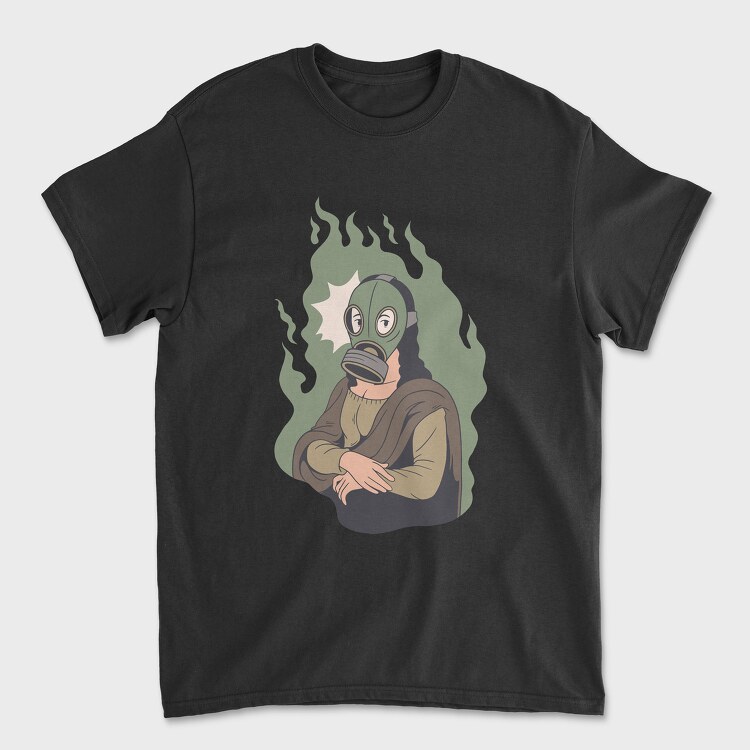 Tricou Barbati (Unisex), Mona Lisa Mask