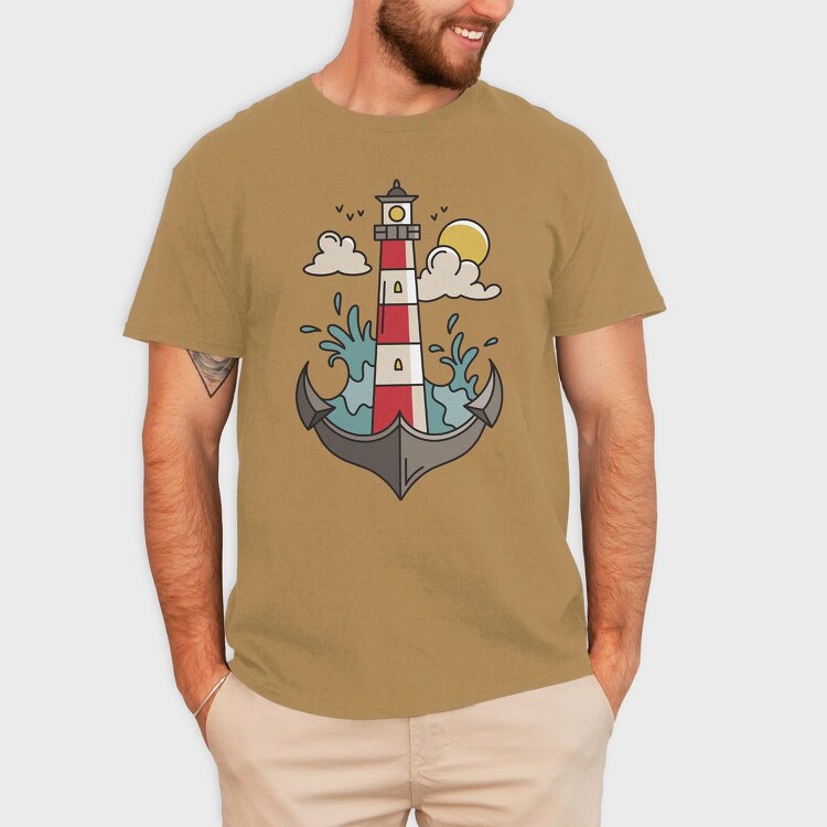 Anchor Lighthouse, Tricou Barbati (Unisex)