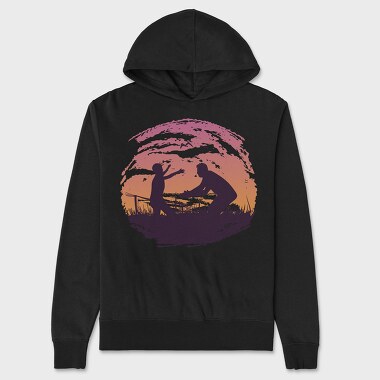 Dad And Child, Hanorac Oversize Barbati (Unisex)