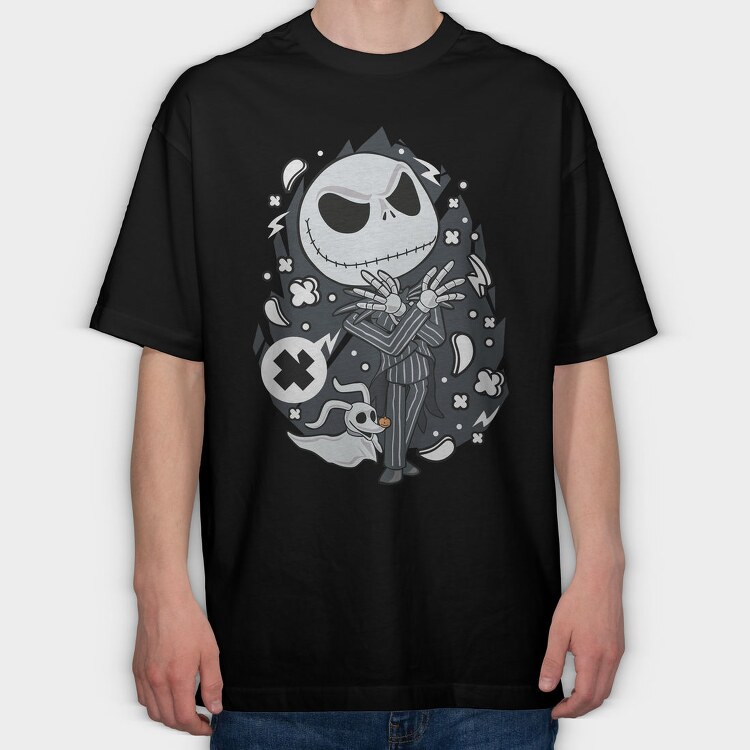 Nightmare Before Xmas, Tricou Oversize Barbati (Unisex)