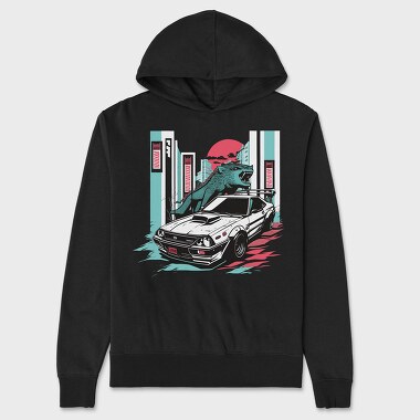 Custom Car Dragon City, Hanorac Oversize Barbati (Unisex)