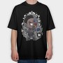 Cyberpunk Chibi, Tricou Oversize Barbati (Unisex)