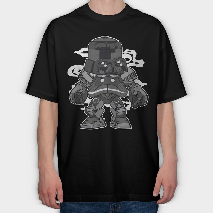 Cyberpunk Warrior 1, Tricou Oversize Barbati (Unisex)