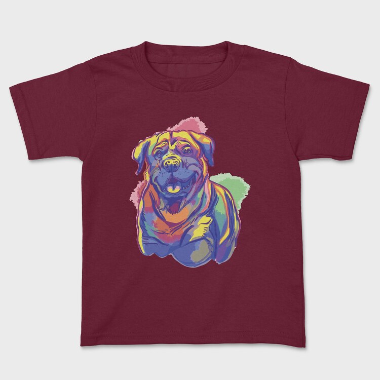 Rottweiler Watercolor, Tricou Copii