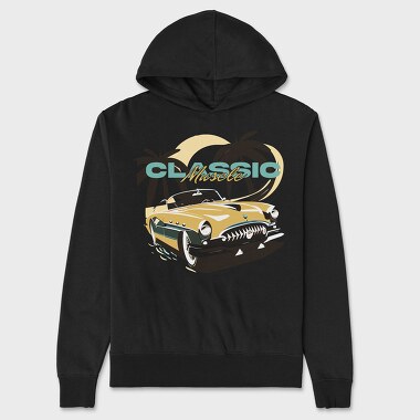 Classic Car Trees Summer, Hanorac Oversize Barbati (Unisex)