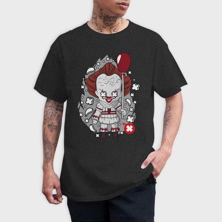 Pennywise Clown Balloon, Tricou Barbati (Unisex)
