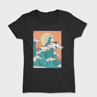 Tricou Femei, Waves Face