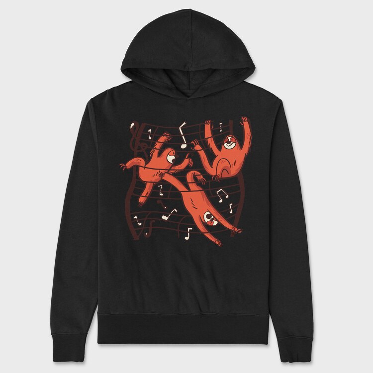 Sheetmusic Sloths, Hanorac Oversize Barbati (Unisex)