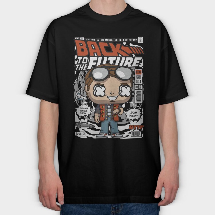 Back To The Future Funko, Tricou Oversize Barbati (Unisex)