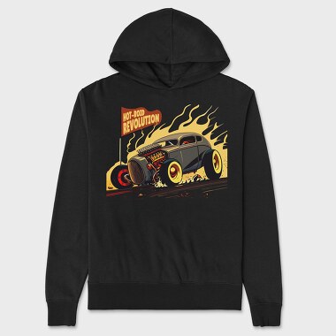 Hotroad Revolution Car Comic, Hanorac Oversize Barbati (Unisex)