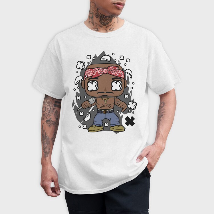Thug Life Rapper, Tricou Barbati (Unisex)