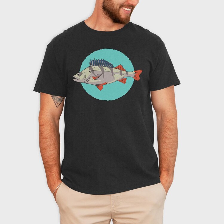 Flussbarsch Fish, Tricou Barbati (Unisex)