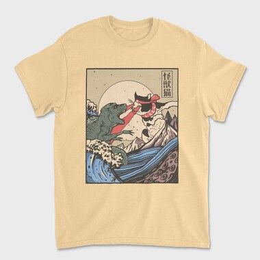 Tricou Barbati (Unisex), Kaiju Vs Cat