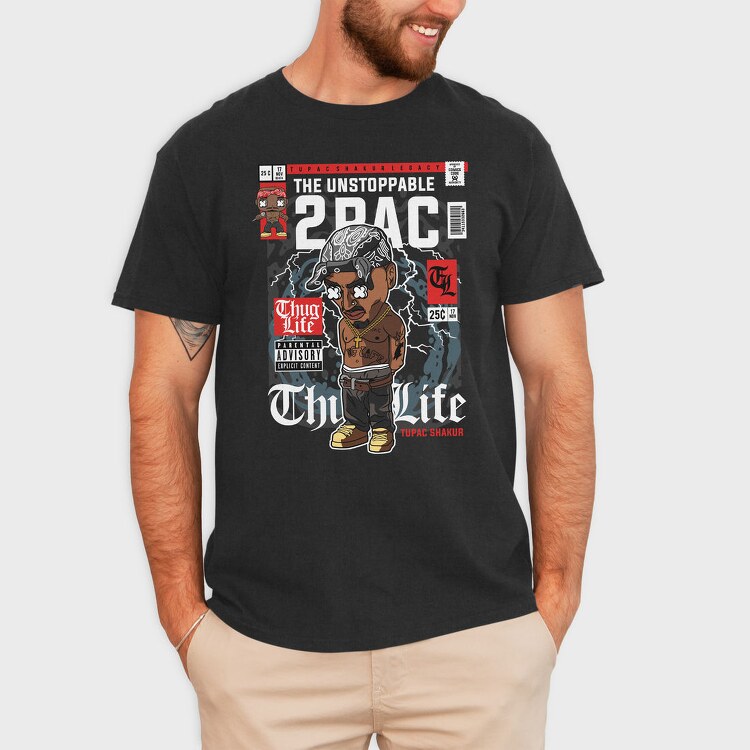 Tupac Legacy Streetwear, Tricou Barbati (Unisex)