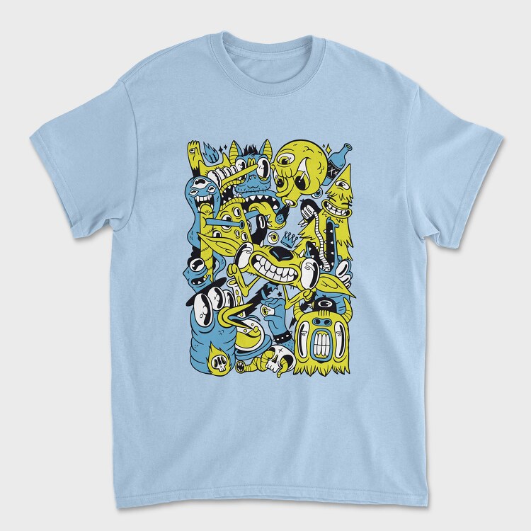 Monster Collage, Tricou Barbati (Unisex)