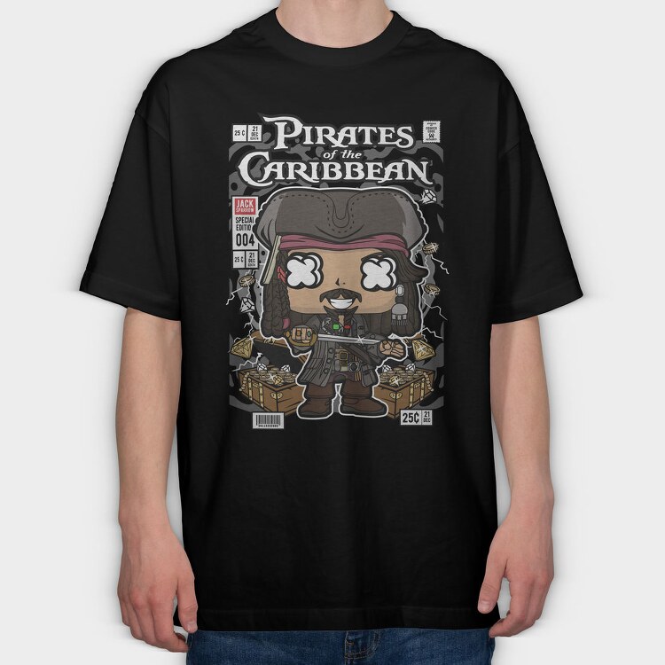 Pirate Treasure Quest, Tricou Oversize Barbati (Unisex)